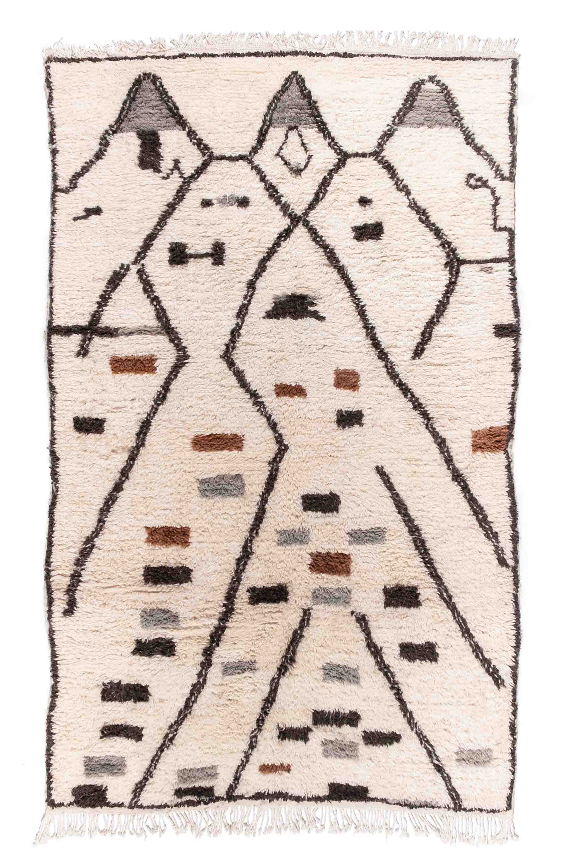 Azilal Moroccan Rug - 4'11'' x 8'2" - AZ403